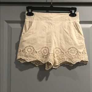 Xhilaration Cream “Lace” Bottom Shorts